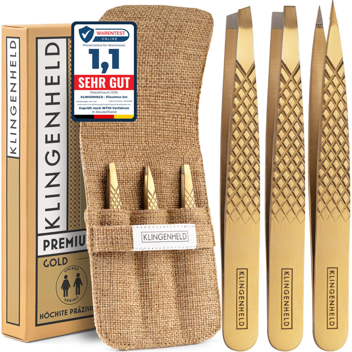 Profi Pinzetten-Set mit ComfortGrip-Spitzen & Anti-Rutsch Griff - Maximaler Halt & höchste Präzision