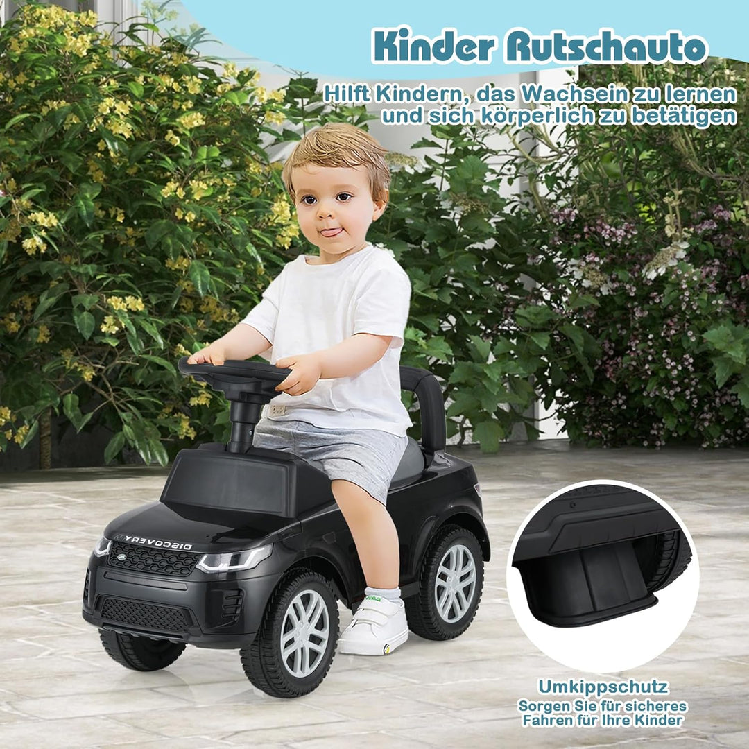 COSTWAY Rutschauto ab 1 Jahr, Rutschfahrzeug mit Stauraum unter Sitz, Rutscher Kinderauto mit Hupe &