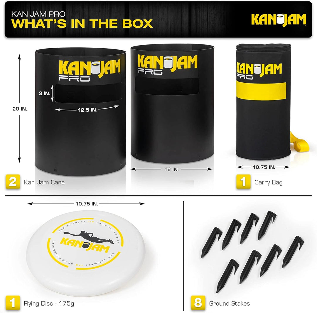 KanJam Unisex-Adult Pro Game Set, Black Yellow, Standard