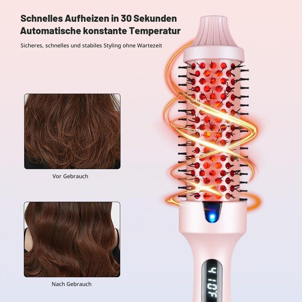 Thermobürste mit Infrarot-Technologie, Thermal Brush 2-in-1 Styler &amp; Föhn, 30-Sekunden Schnellaufhei