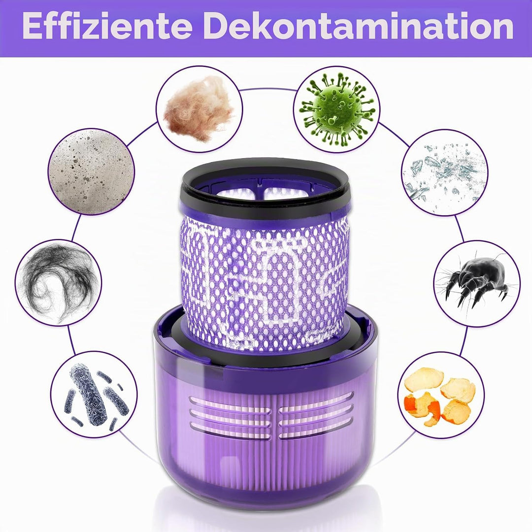 (4 Stück) V15 Ersatz HEPA filter für Dyson V11 Animal/Torque Drive/ V11 Complete, V11 Extra/Absolute
