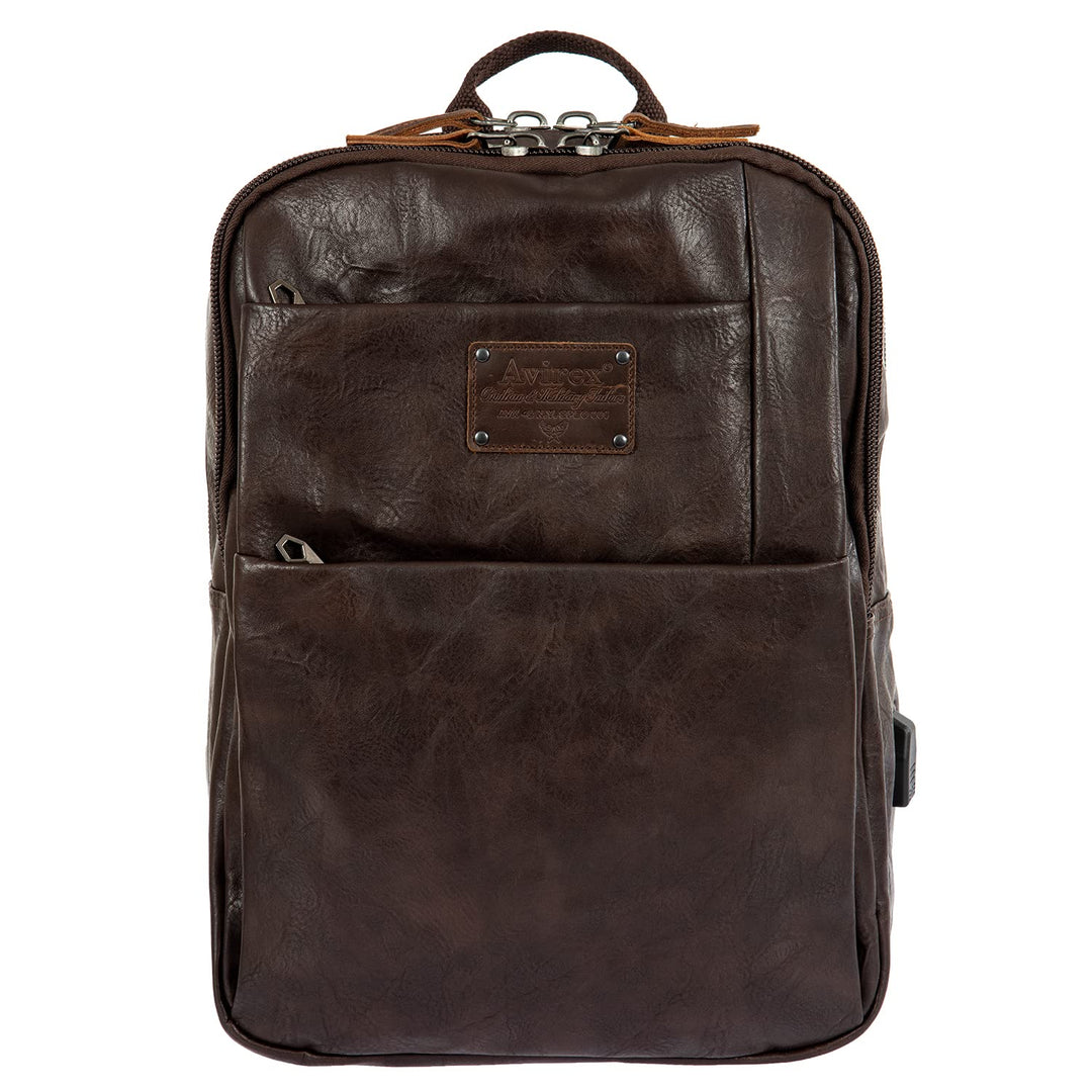 Avirex Buffalo-Kollektion, Laptop-Rucksack, Backpack, Herren-Tasche, Braun