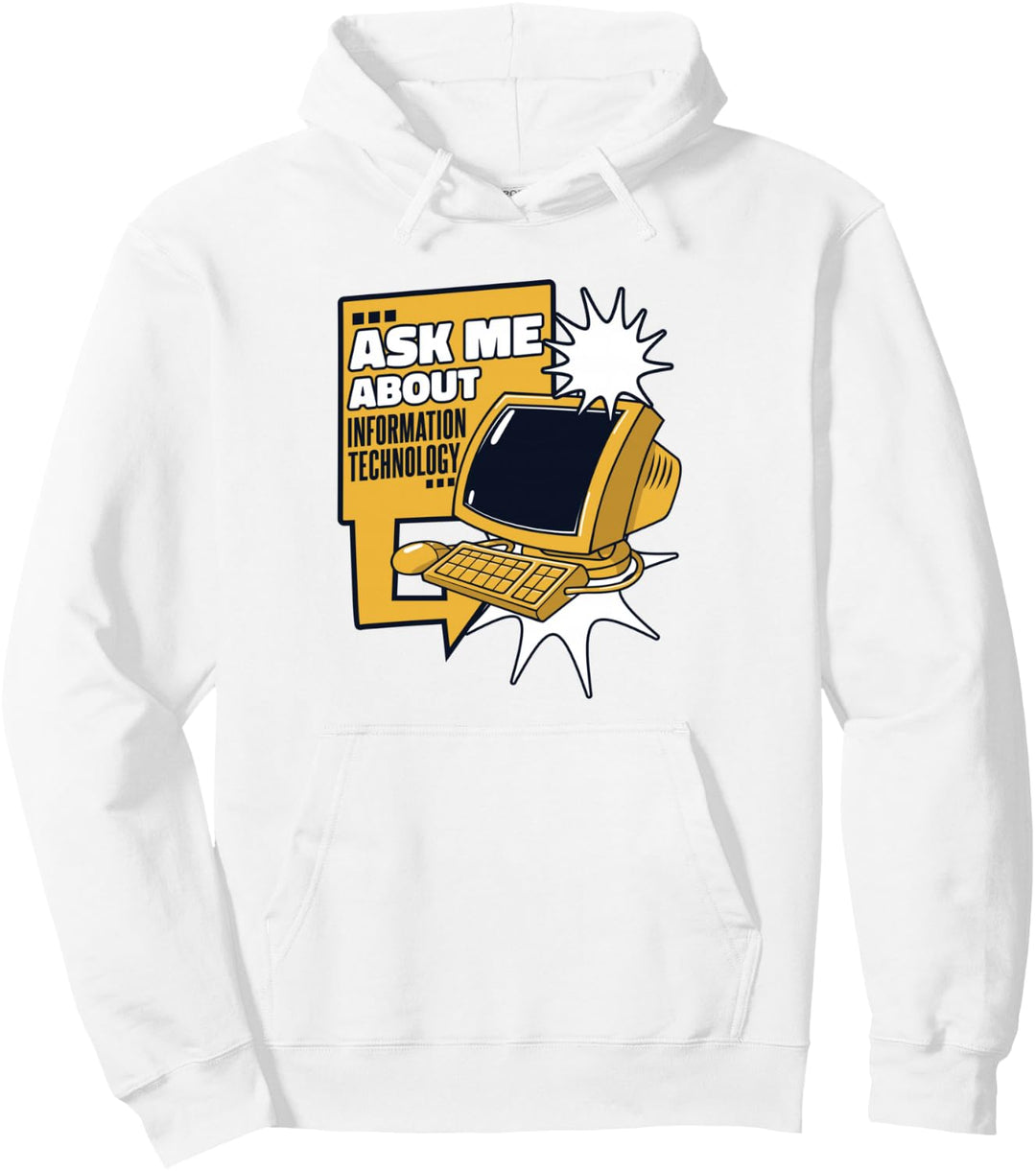 Ask Me About Information Technology IT-Betrieb Administrator Pullover Hoodie