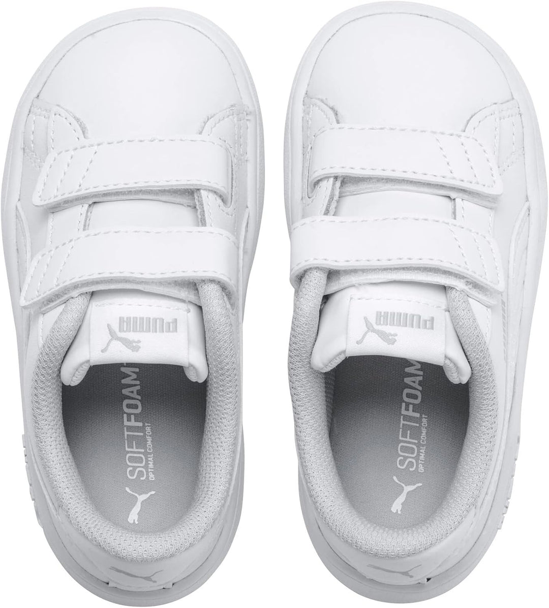 PUMA Jungen Unisex Kinder Smash v2 L V PS Sneaker 20 EU Puma White Puma White, 20 EU Puma White Puma