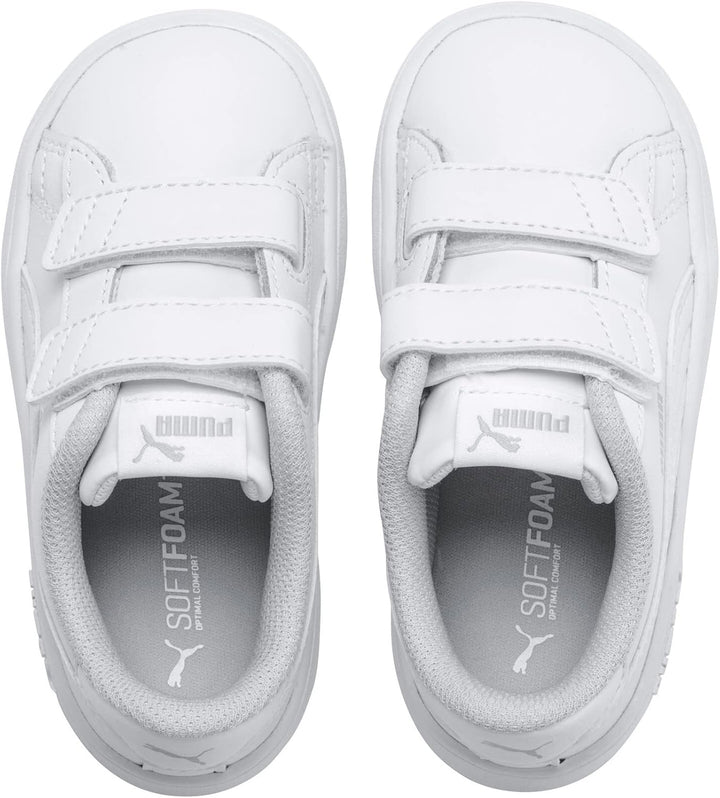 PUMA Jungen Unisex Kinder Smash v2 L V PS Sneaker 20 EU Puma White Puma White, 20 EU Puma White Puma