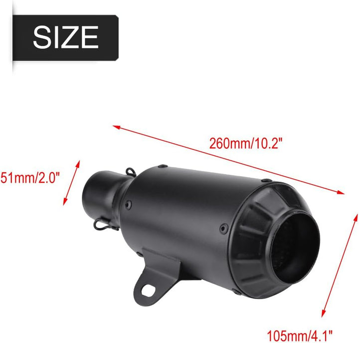 Motorrad Auspuffrohr, Universal Schalldämpfer Auspuff Endrohr Endrohr Spitze Edelstahl für die meist