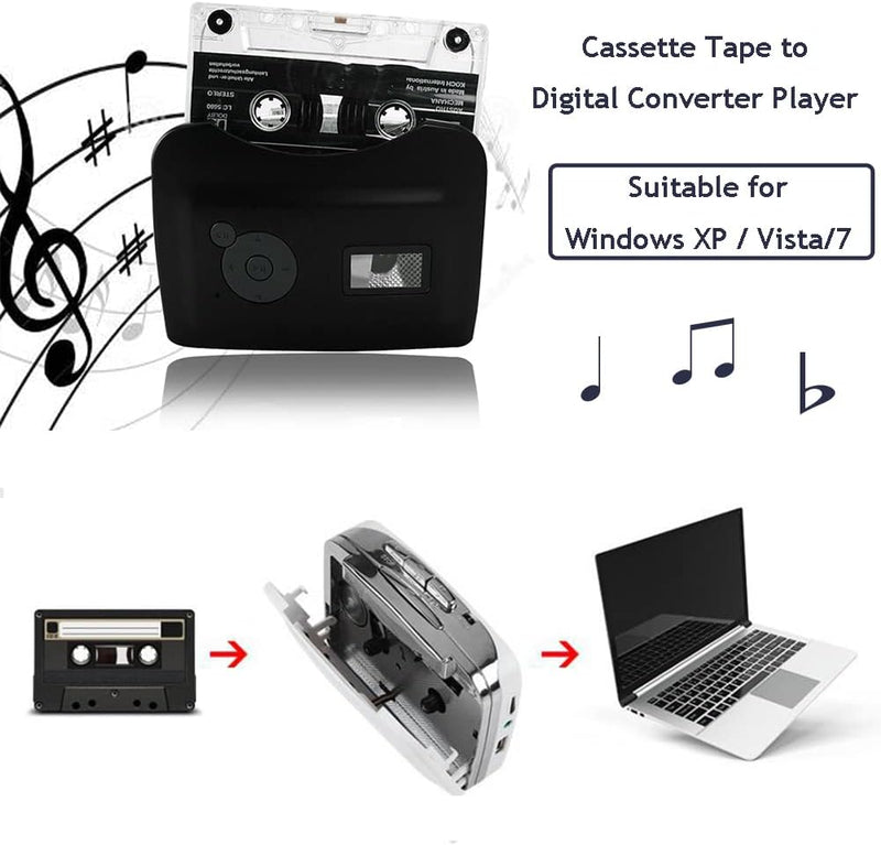 Cuifati Kassettenrekorder, tragbar von Bändern zu MP3-Konverter Audio Music Player Kassettenrekorder