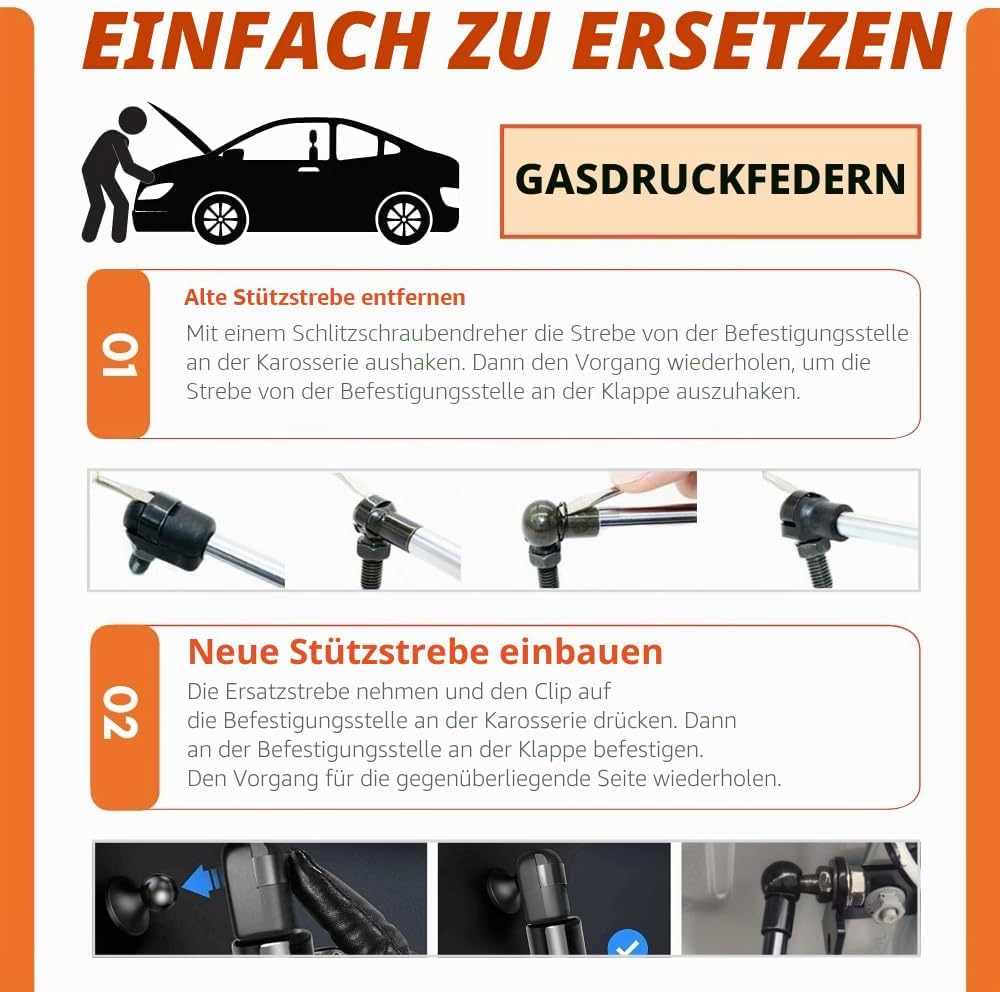 JINGLING Automatische Heckklappendämpfer für Golf Mk7&Mk7.5 2012-2021 531MM 5G6827550C 520N mit Gasd