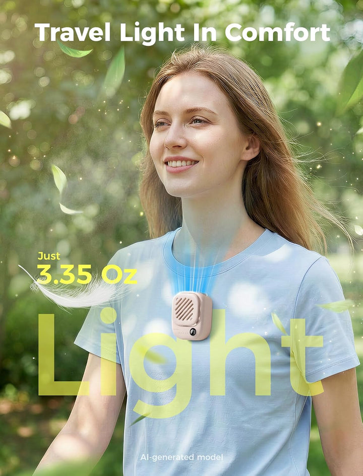 Aecooly Mini Tragbarer Nackenventilator, Starker magnetischem Design | Halsventilator mit LED-Anzeig