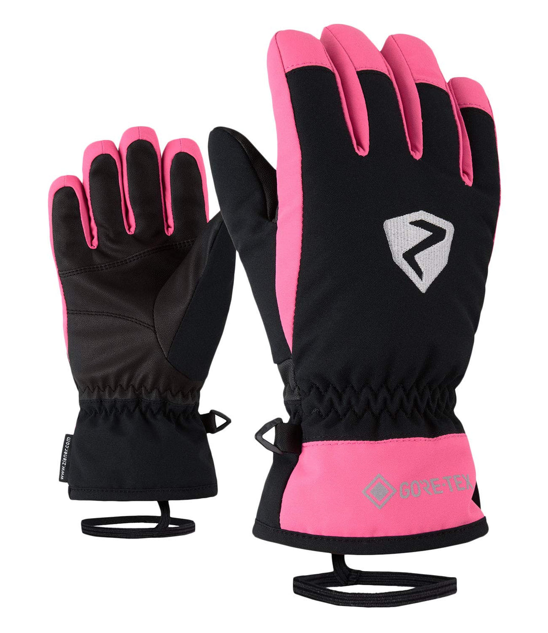 Ziener Kinder Larino Skihandschuhe 5.5 black,dahlienpink, 5.5 black,dahlienpink