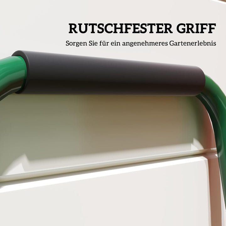 Outsunny Rasenlüfter 30cm Breite Manuell Rasenbelüfter Aerifizierer für Rasen mit rutschfest Griff,