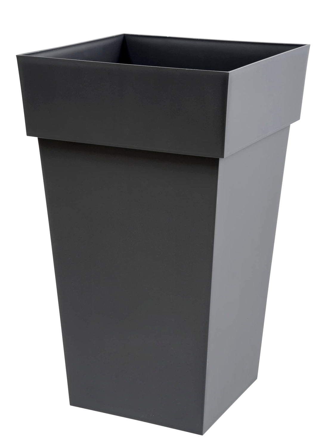 EDA Plastiques 13635 G.ANT SX3 Toscane Blumentopf aus Polypropylen, 39 x 39 x 65 cm, Grau Anthrazitg