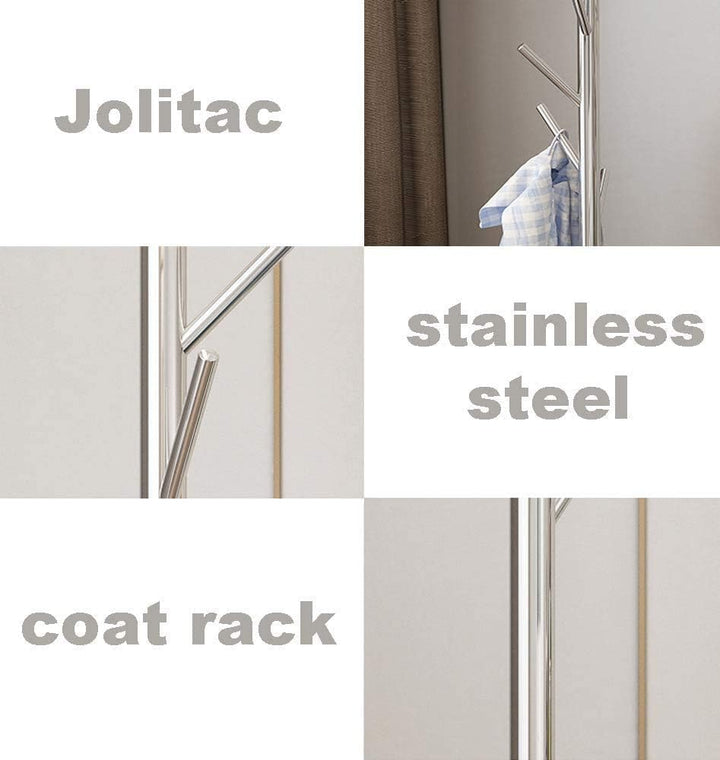 Jolitac Luxuriös Garderobenständer Metall Elegant Kleiderständer mit Marmor Basis Standgaderobe Jack