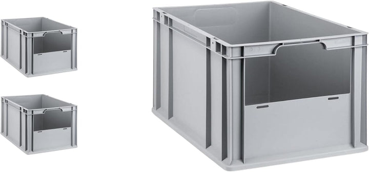 SuperSparSet 3x Eurobox NextGen Insight | HxBxT 32x40x60cm | 65 Liter | Front offen | Eurobehälter,