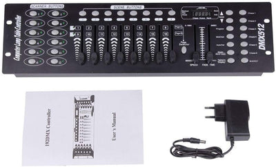 U`king DMX512 Controller, 192 Kanäle DMX512 Controller Konsole Voice-aktiviert für Lichteffekt Bühne