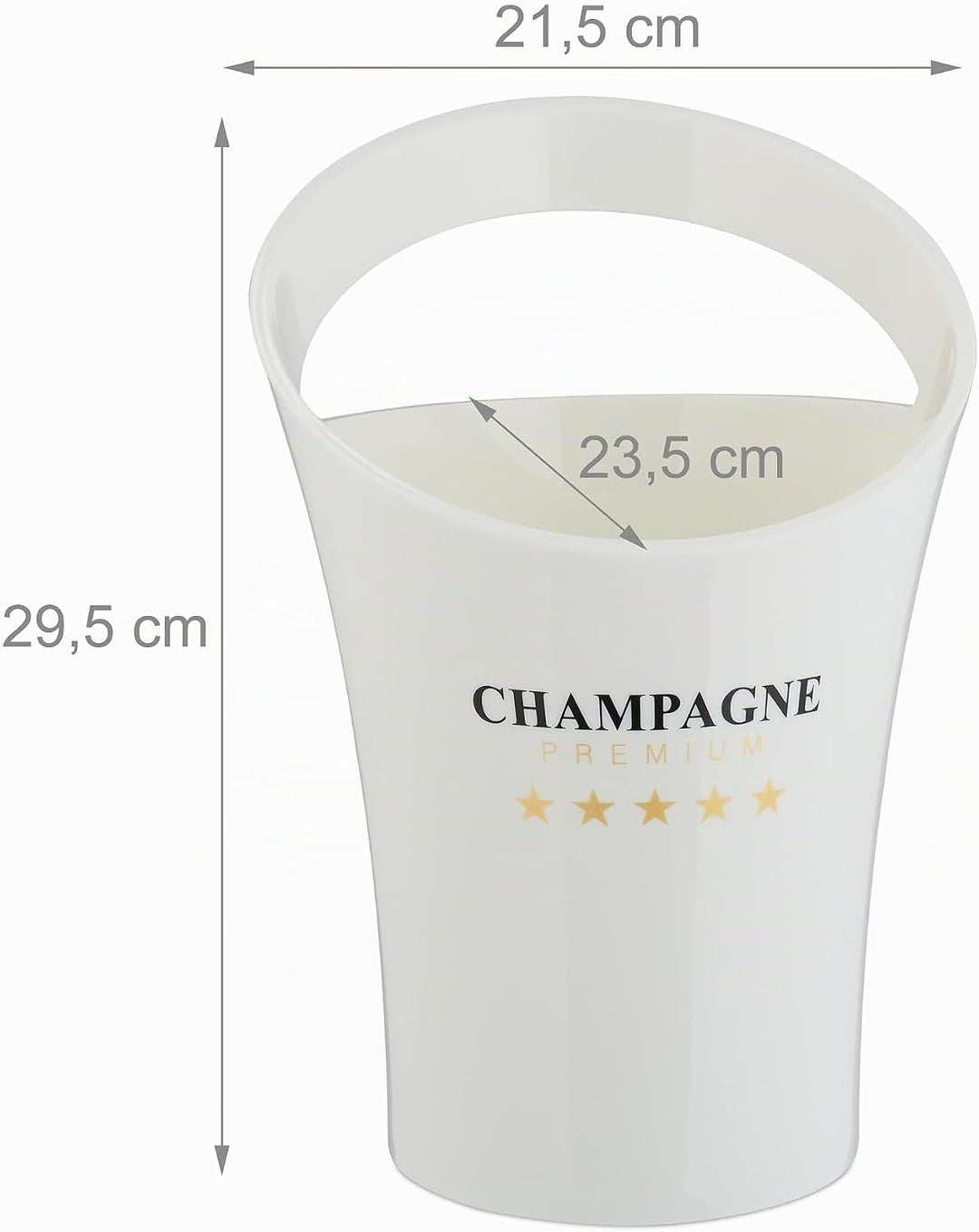 Relaxdays Sektkühler, Flaschenkühler, 2 Flaschen, Getränke kühlen, Champagnerkühler HxBxT: 29,5 x 21