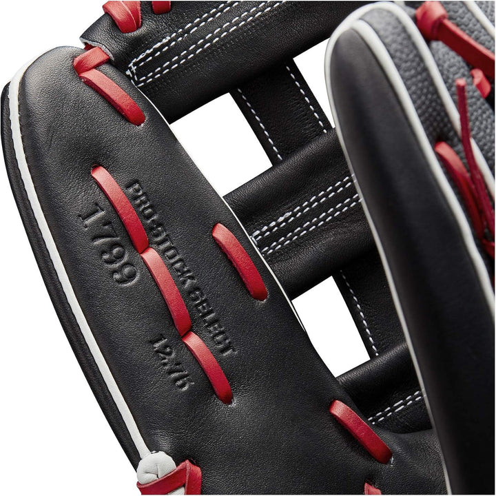 Wilson A2K Baseballhandschuh-Serie Linke Hand Wurf Outfield SuperSkin Handschuh, 32,4 cm, Schwarz/Br