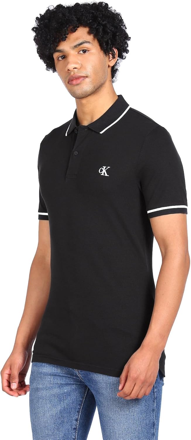 Calvin Klein Herren Poloshirt Kurzarm Kurzarm XS Black (Ck Black), XS Black (Ck Black)