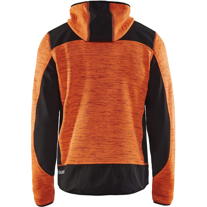 Blakläder Strickjacke mit Softshell-Verstärkungen, 1 Stück, Grösse XXL, orange/schwarz, 493021175399