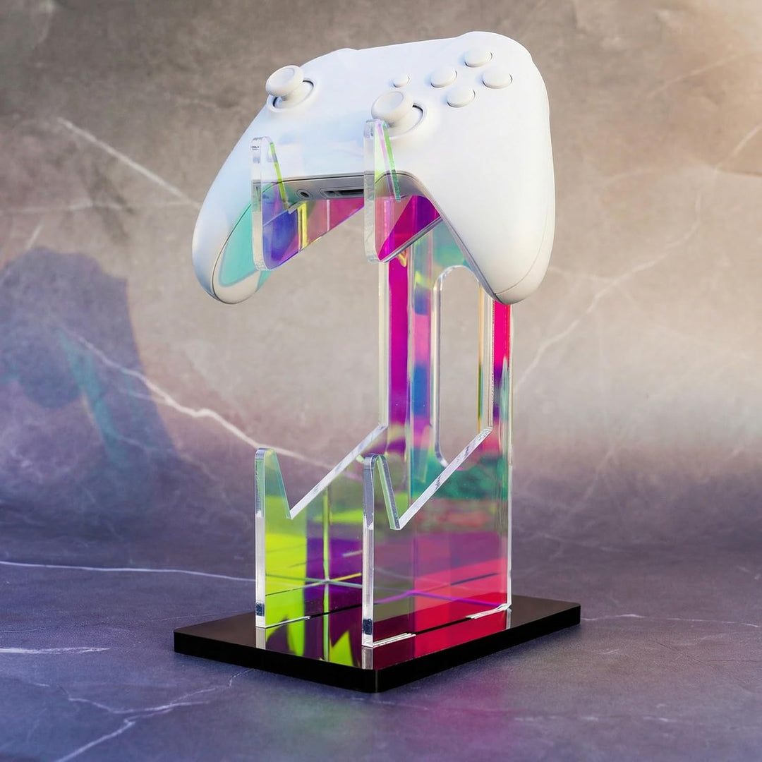 NiHome Irideszierender Acryl-2-Tier Universal Game Controller Headset Halter für PS5 Xbox ONE Switch