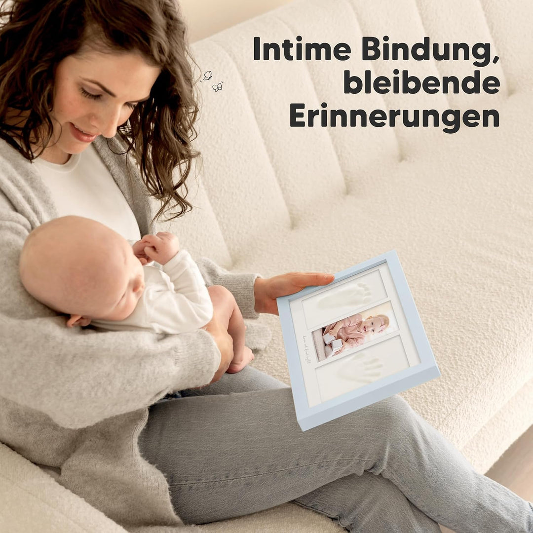 KeaBabies Baby Handabdruck Und Fussabdruck Set - Ton Handabdruck Andenken Rahmen, Neugeborenen Kinde