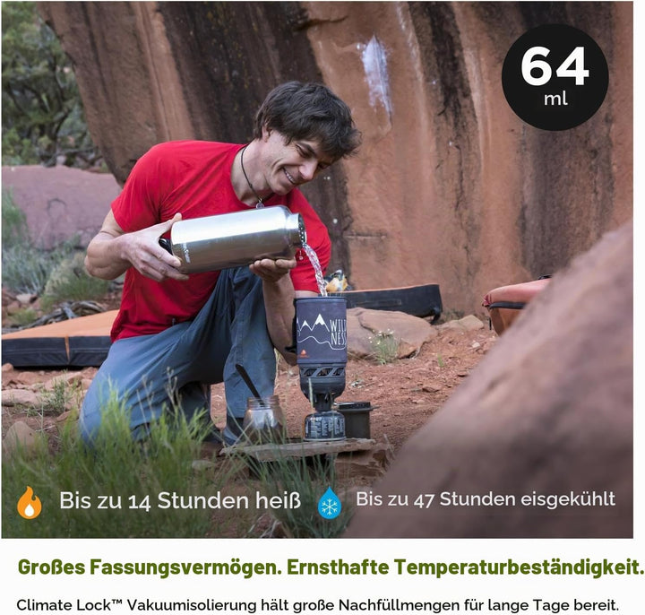 KleanKanteen ®TKWide V Trinkflasche Brushed Stainless One Size