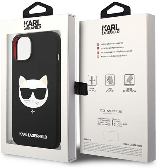 Karl Lagerfeld KLHMP14MSLCHBK hülle für 14 Plus 6,7" hardcase schwarz/Black Silicone Choupette Head
