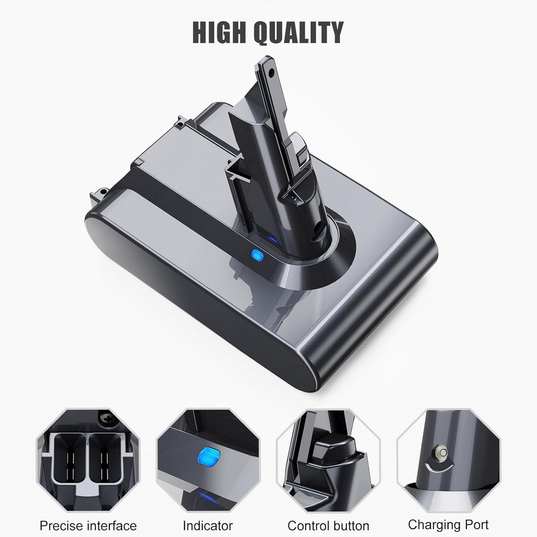 EVARY Akku für Dyson V7 SV11 Mit Batterieanzeige Kompatibel SV11 V7 Absolute Animal Motorhead Trigge