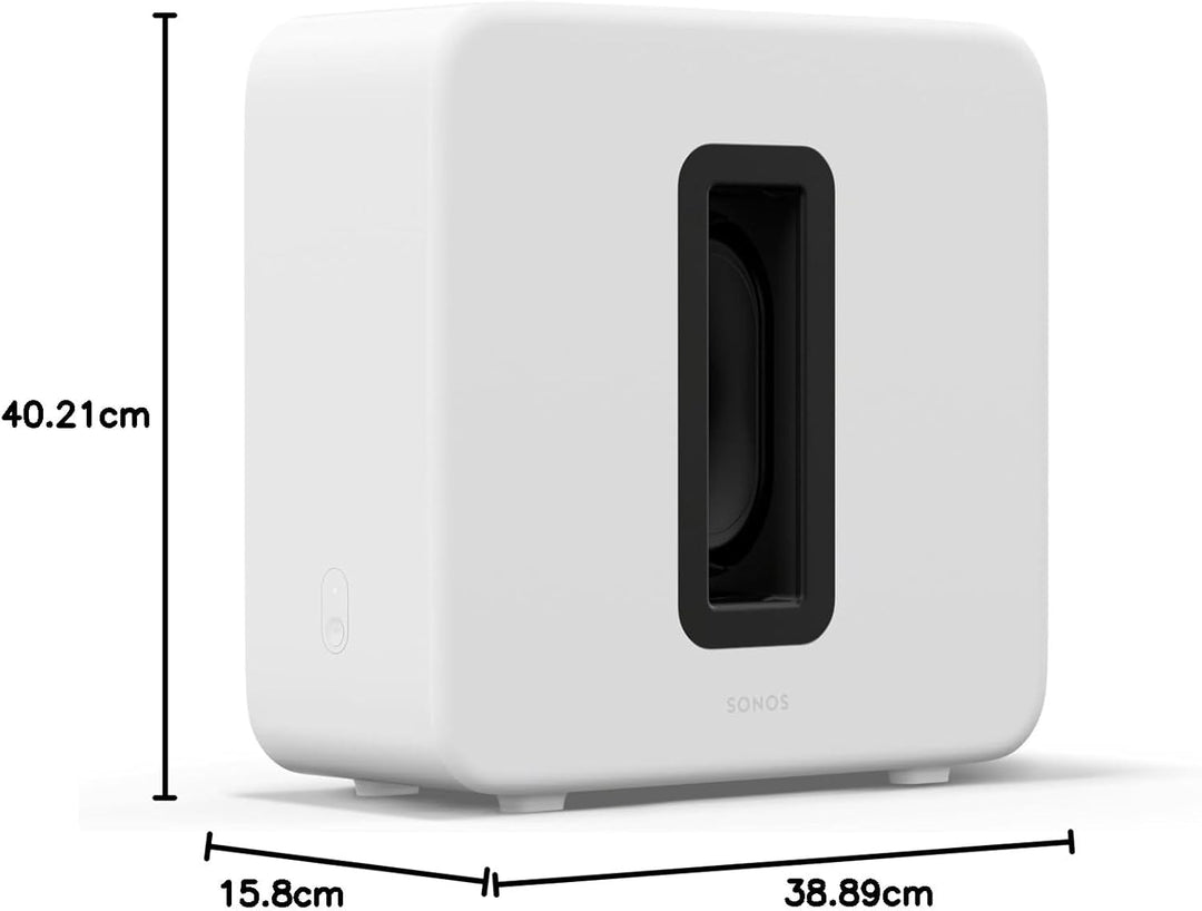Sonos Sub 4 – WLAN-Subwoofer – Weiss WLAN-Subwoofer Weiss, WLAN-Subwoofer Weiss