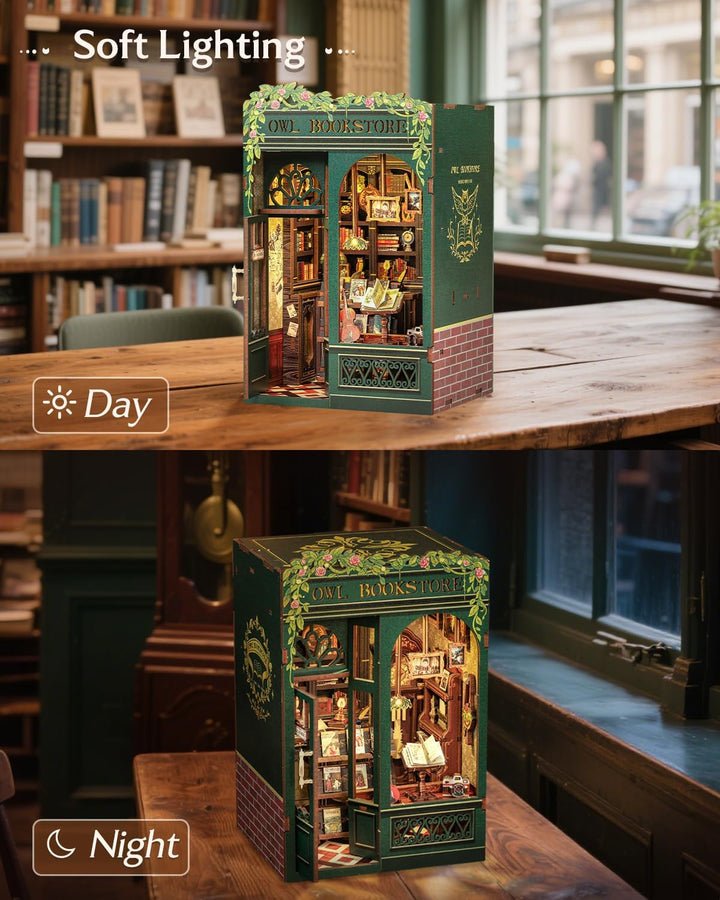CUTEBEE Book Nook Kit - DIY Miniatur Haus Kit für Erwachsene, Jugendliche und Anfänger, DIY House Bi