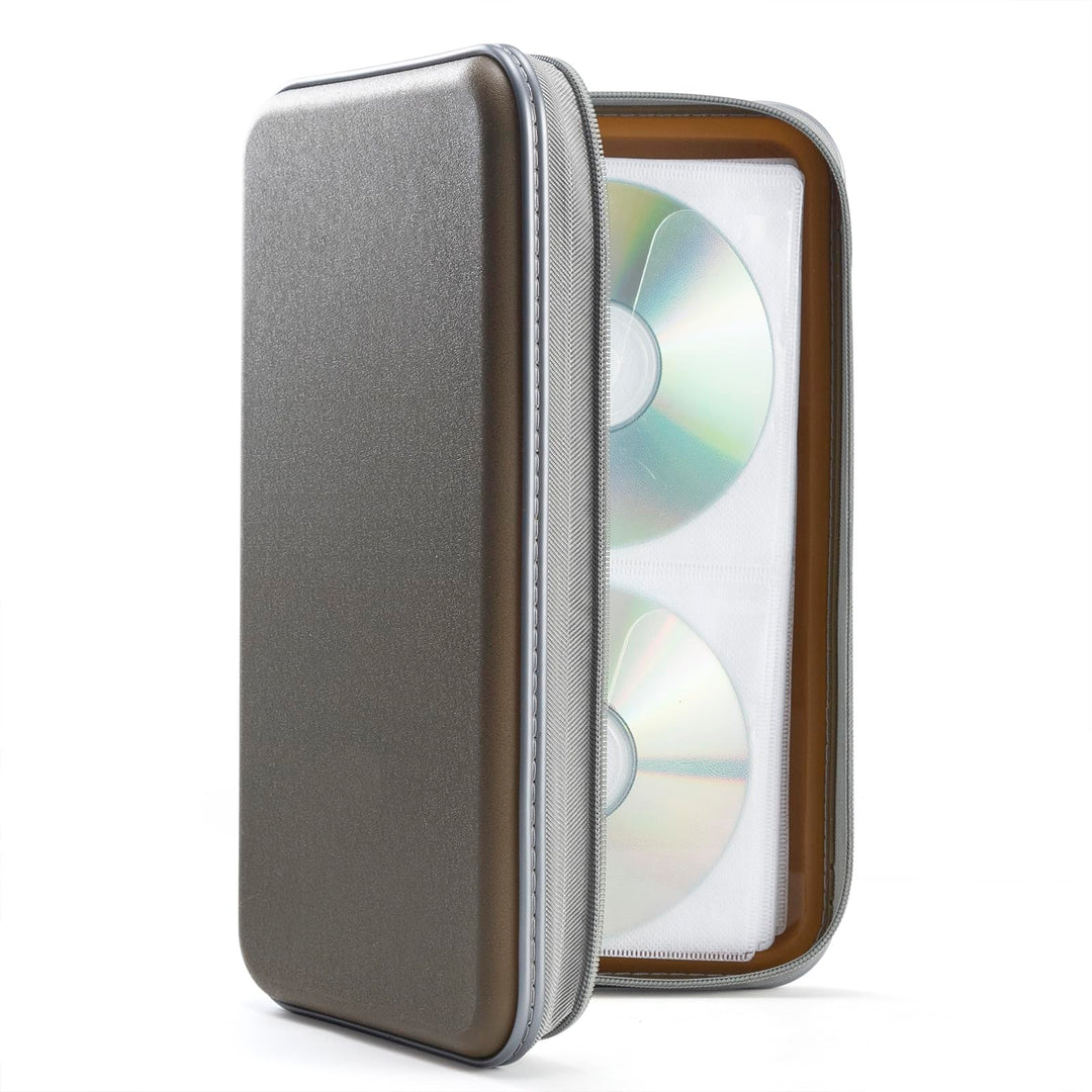 UENTIP CD-Hülle mit 96 Kapazitäten, tragbare DVD-Hülle aus Hartplastik,CD-Organizer,Brieftasche,schü