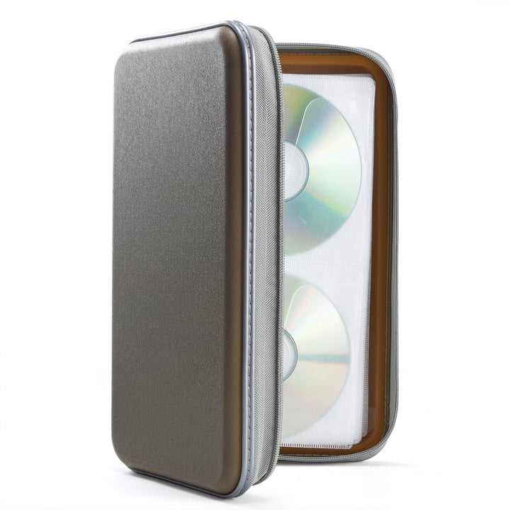 UENTIP CD-Hülle mit 96 Kapazitäten, tragbare DVD-Hülle aus Hartplastik,CD-Organizer,Brieftasche,schü
