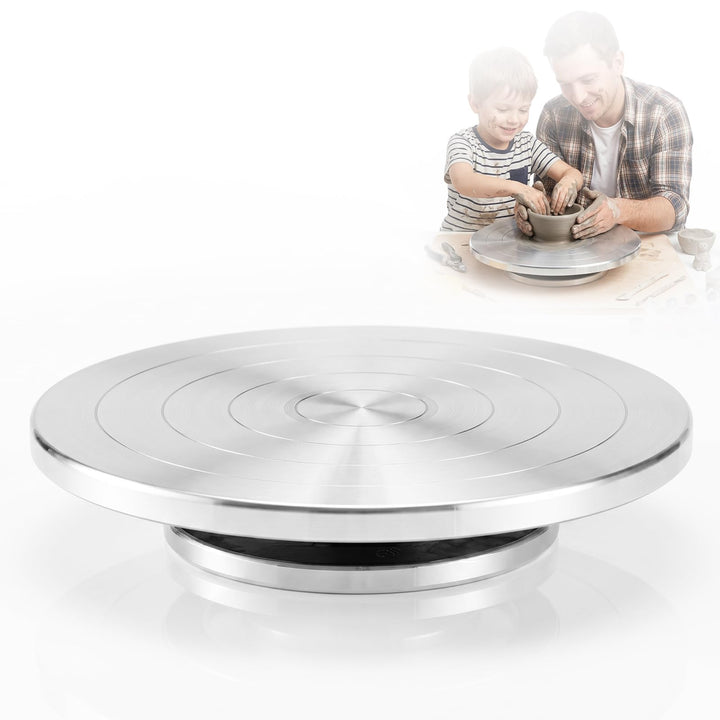 Töpferscheibe, φ25cm 360° Drehbarer Drehscheibe Töpfern Aus Aluminiumlegierung, Doppelseitiges Töpfe