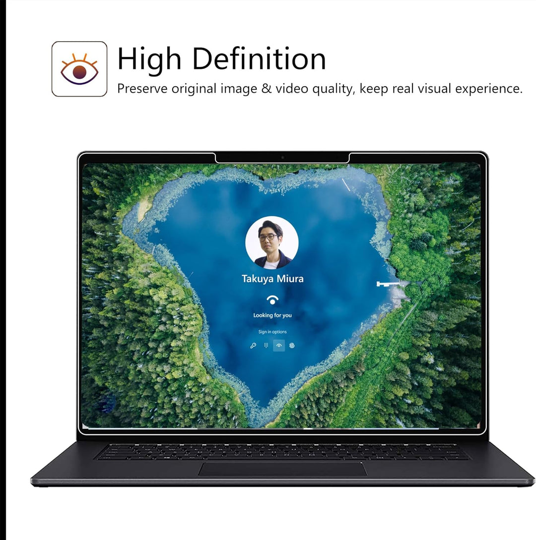 MEGOO Microsoft Surface Laptop 7 (2024, 15 Zoll) Glas Schutzfolie - Kratzfest, Einfache Installation
