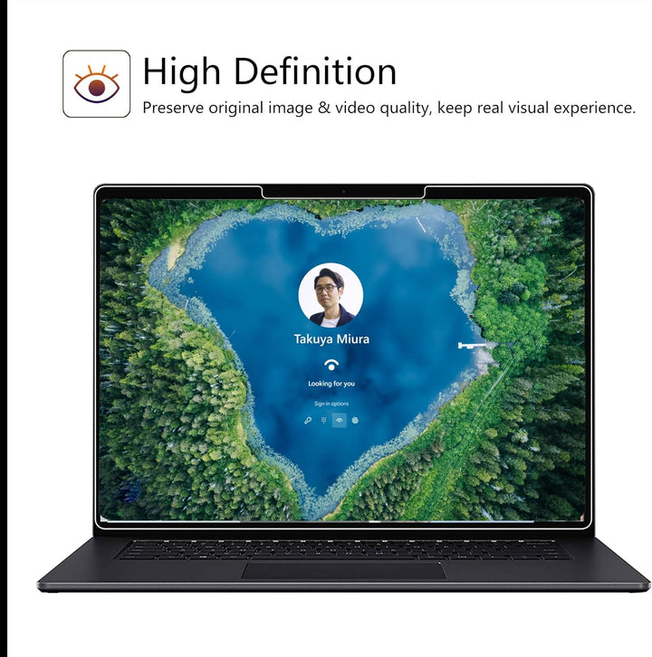 MEGOO Microsoft Surface Laptop 7 (2024, 15 Zoll) Glas Schutzfolie - Kratzfest, Einfache Installation