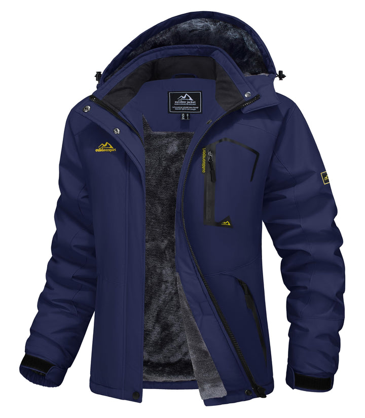 MAGCOMSEN Winterjacke Damen Skijacke mit Fleece Parka Winter Softshell Jacke Ski Snowboardjacke Wass