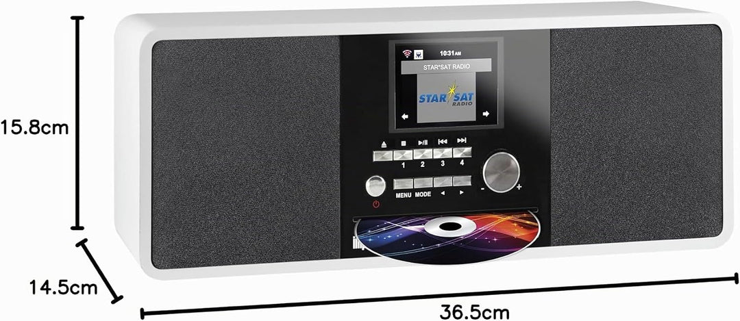 Imperial DABMAN i200 CD Internetradio/DAB+ Radio Digitalradio mit CD Player (Stereo Sound, Internetr