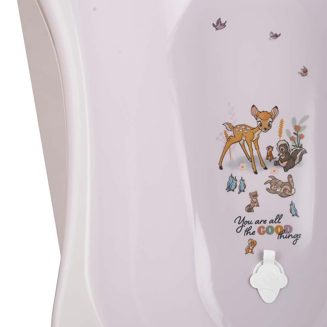 keeeper Bambi Ergonomische Babywanne mit Stöpsel, Ab 0 bis ca. 12 Monate, 84 cm, Maria, Nordic White