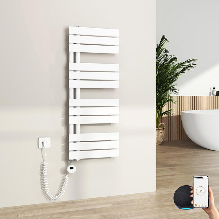 S'AFIELINA Badheizkörper elektrisch mit Thermostat und WiFi, Handtuchheizkörper elektrisch 1041×400