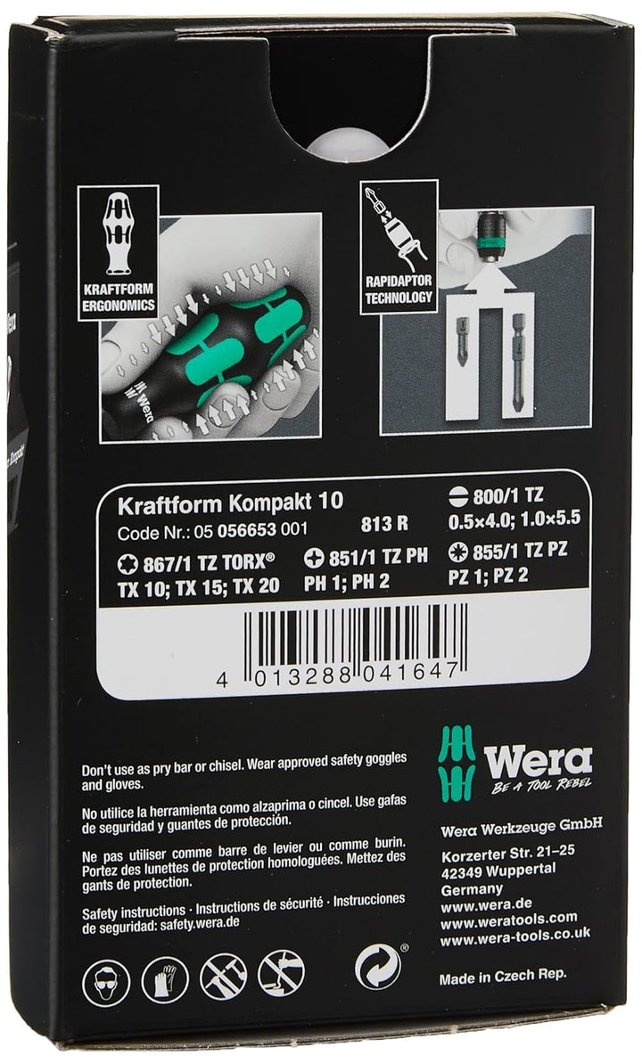 Wera Kraftform Kompakt 10, 10-teilig, 05056653001