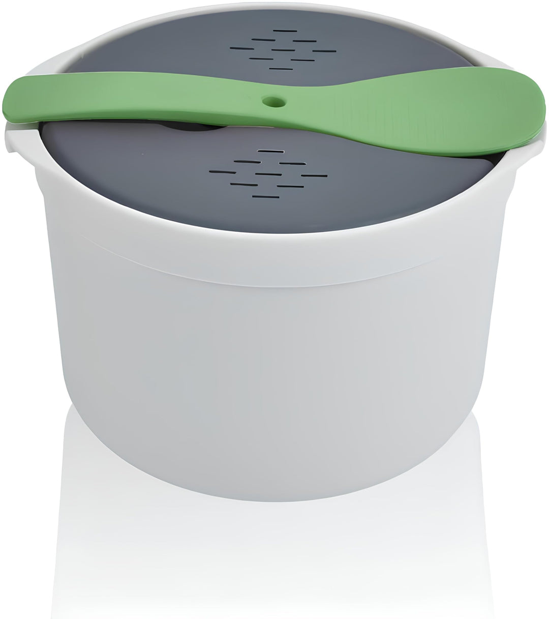 Mikrowellen Reiskocher, 2L Multifunktions Dampfgarer Dampftopf Reiskocher Set PP in Lebensmittelqual