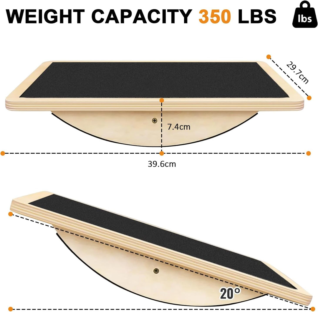 Balance Board Holz – Rutschfestes Balance Board für Erwachsene, Gleichgewichtstrainer Professionelle