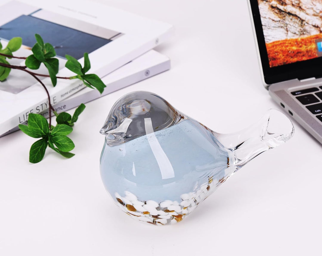 WUBIANJIE Mundgeblasene Glas-Vogelstatue, Sammlerstück, Tierkunst, Briefbeschwerer, Wohnzimmer, Schl