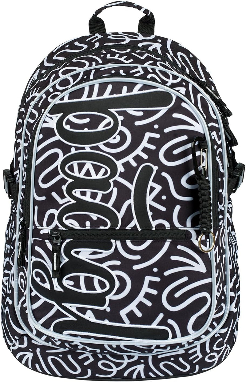 Baagl Schulrucksack Set 5 Jungen Mädchen Teilig, Schultasche ab 3. Klasse, Grundschule Ranzen mit Br