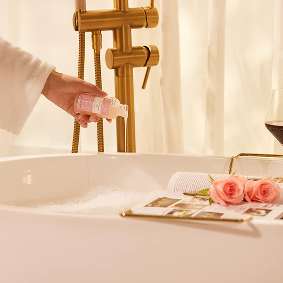 SPA LUXETIQUE Bade Geschenkset für Frauen-6tlg Pflegeset Rosenduft in Reisegrösse Duschgel, Bodyloti