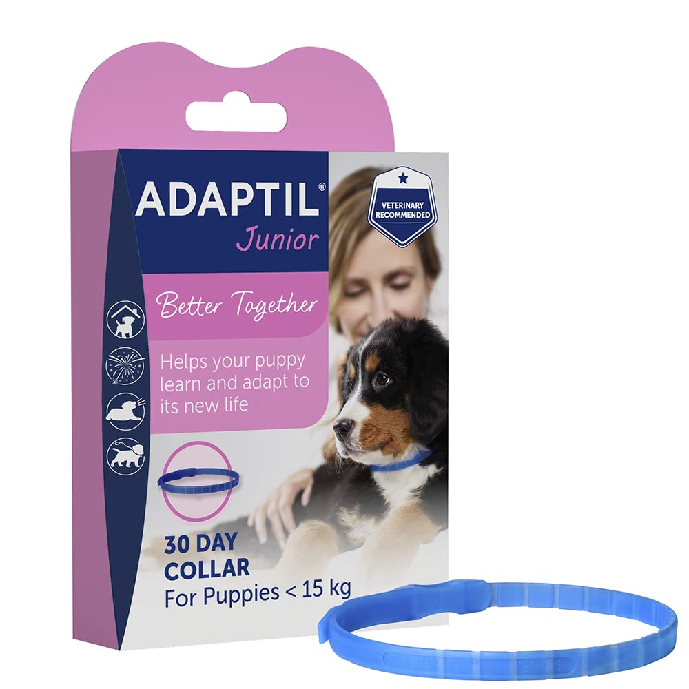 ADAPTIL Verstellbares Kinderhalsband für Welpen, reduziert nachweislich das Weinen in der Nacht, Kom