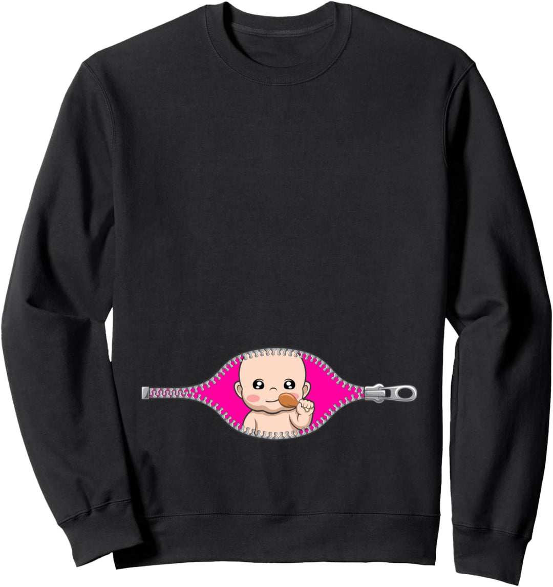 Nette Mutter Hungry Mom Baby Schwangere Hungrig Sweatshirt