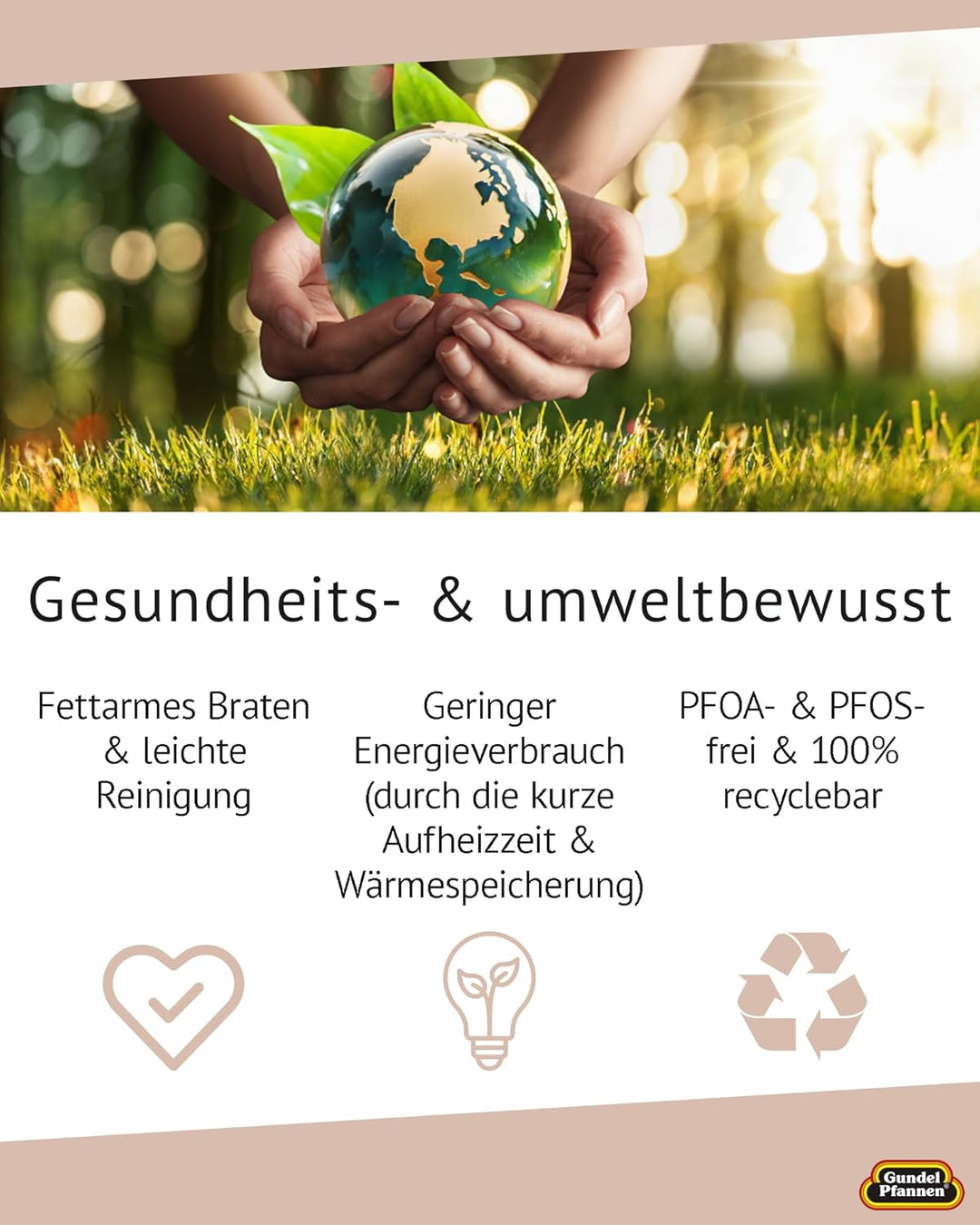 Original Gundel GUSSDECKEL für Bräter Gigante/GRILLPFANNE INDUKTION, 41,5 x 28,5 x 6 cm für Induktio