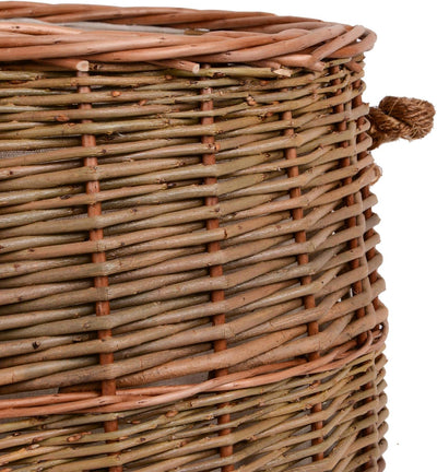 Hochwertiger Korb aus Weide/Kaminholzkorb für Ihr Kaminholz, Wäschekorb oder Dekoration Ø 40