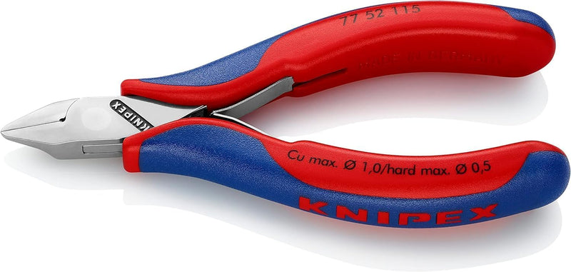 Knipex Elektronik-Seitenschneider mit Mehrkomponenten-Hüllen 115 mm 77 52 115 spitzer,ausgekehlter K